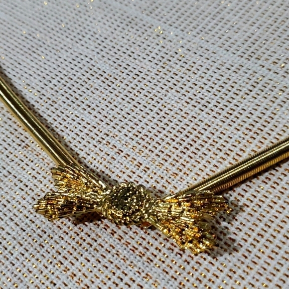 VINTAGE STATEMENT BELT  GOLDEN SNAKE STRETCH WITH BUTTERFLY RETRO  SLINKY main image 9